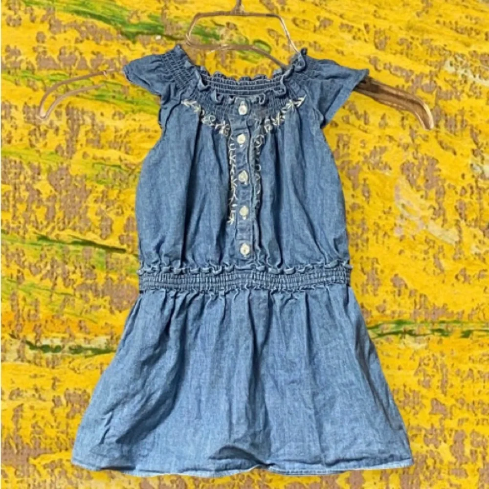 Infant Girl Ralph Lauren Chambray Dress SZ 12M